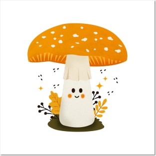 Cute Mushroom Kawaii Posters and Art